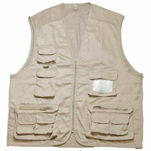 Cortland Fly Fishing Vest Med/Large Multiple Compartments D-Ring Rod Holder NEW